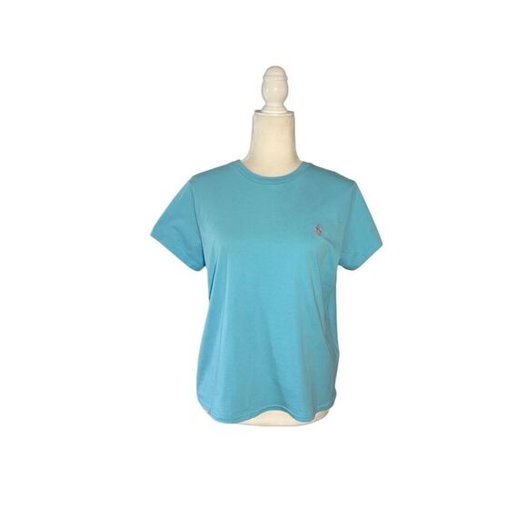 Polo Ralph Lauren sky blue cotton crewneck T - L - Picture 1 of 8